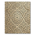Gold Arabesque Geometric Starburst Rug