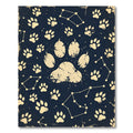 Celestial Paw Print Navy Starry Sky Rug