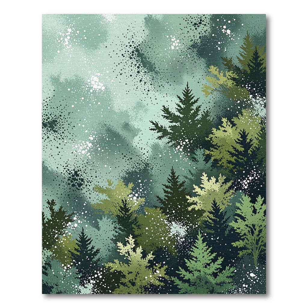 Ethereal Forest Canopy Whispering Conifer Rug