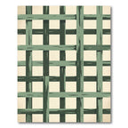 Green Lattice Window Pane Rug