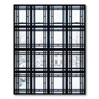 Monochromatic Black Grid Window Pane Rug