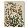 Art Nouveau Peach Blossom Swirls Rug