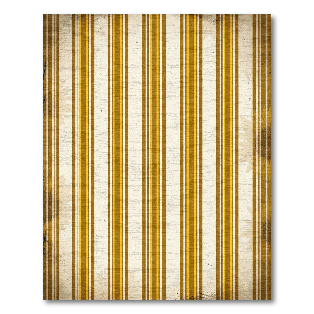 Golden Sunflower Vertical Stripe Overlay Rug
