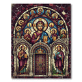 Stained Glass Cathedral Saint Icon Rug