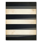Dark Cream Horizontal Striped Rug