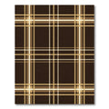Classic Brown Tan Plaid Lines Rug