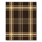 Classic Brown Tan Plaid Lines Rug