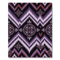 Purple Ikat Chevron Floral Medallion Rug