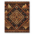 Geometric Copper Pyramid Sunburst Rug