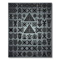 Tribal Black Geometric Symbol Collection Rug