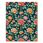 Vintage Vibrant Rose Garden Botanical Rug
