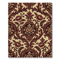 Regal Burgundy Floral Acanthus Scroll Rug