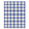Blue Cream Gingham Checkered Rug