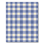 Blue Cream Gingham Checkered Rug