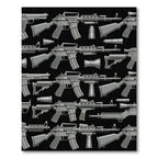 Tactical Military Gray Firearm Grid Rug