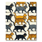 Whimsical Feline Parade Collection Rug
