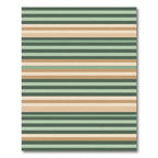 Sage and Tan Horizontal Striped Rug