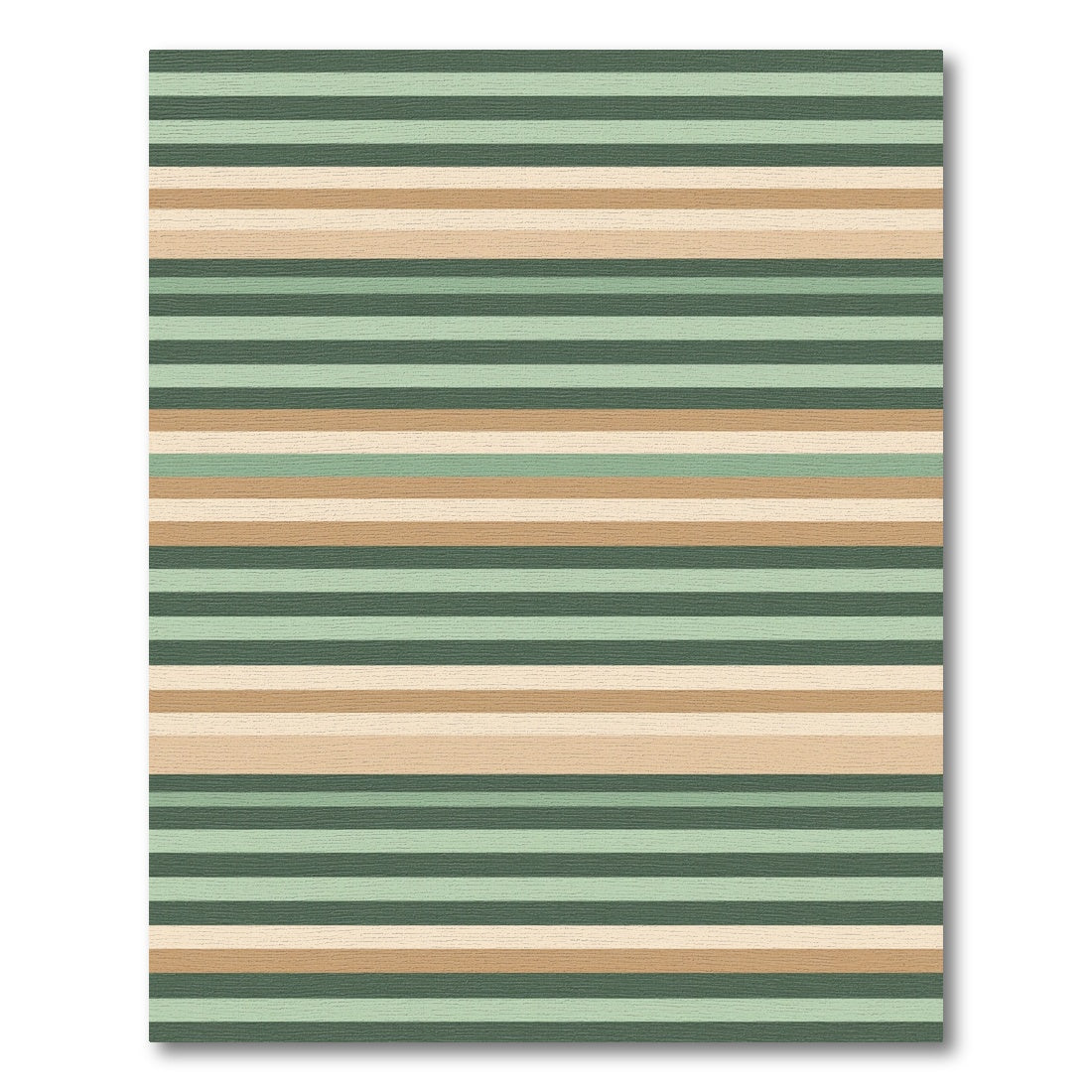 Sage and Tan Horizontal Striped Rug