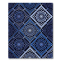 Midnight Blue Diamond Mandala Tile Rug