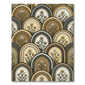 Earthy Tones Arch Floral Arrangement Rug
