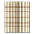 Classic Taupe and Cream Grid Plaid Rug