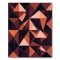 Geometric Ochre and Charcoal Triangular Rug