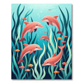 Coral Dolphin Underwater Sea Life Art Rug
