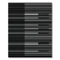Minimalist Charcoal and Slate Striped Composition Rug