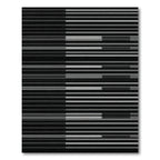 Minimalist Charcoal and Slate Striped Composition Rug