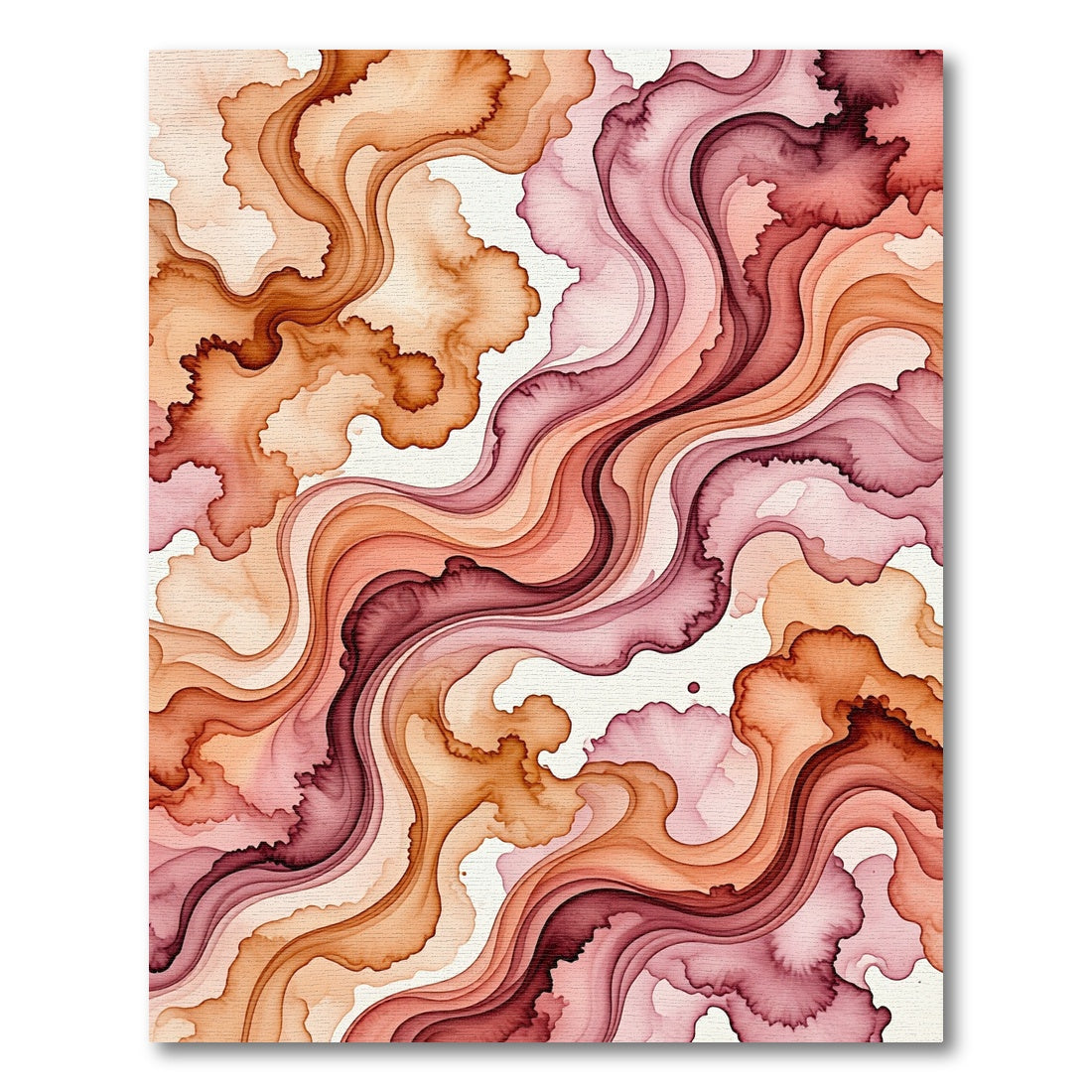 Earthy Red And Orange Swirl Rug