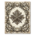 Ornate Bronze Lotus Star Medallion Rug