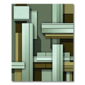 Modern Geometric Stacked Block Rug