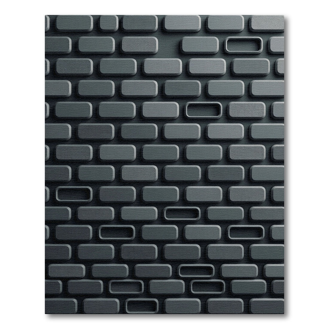 Modern Slate Geometric Rectangular Grid Rug