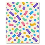 Playful Colorful Confetti Abstract Shape Rug