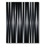 Dark Chrome Vertical Stripe Transition Rug
