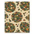 Nature Inspired Pebble Cluster Arrangement Rug