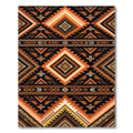 Bold Earthy Geometric Diamond Rug