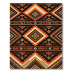 Bold Earthy Geometric Diamond Rug