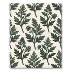 Verdant Green Botanical Branch Pattern Rug