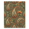 Emerald Green Paisley Floral Medallion Rug