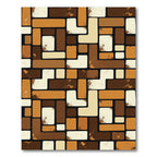 Warm Earthy Tones Abstract Geometric Rug
