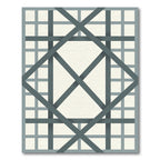 Modern Gray Diamond Intersecting Grid Rug
