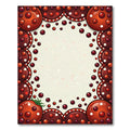 Playful Red Tomato Polka Dot Border Rug