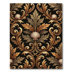 Gilded Baroque Shell and Acanthus Scroll Rug