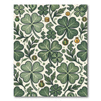 Lucky Clover Green Currency Illustration Rug