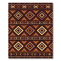 Earthy Geometric Aztec Diamond Rug