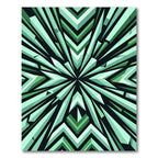 Emerald Green Crystal Burst Rug