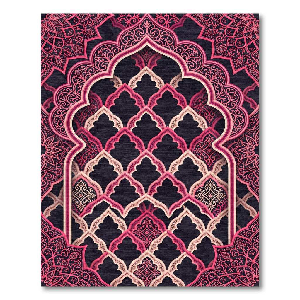 Intricate Rose Archway Decorative Art Rug