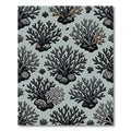 Gray Coral Branch All Over Rug
