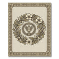 Vintage Floral Urn Wreath Border Rug